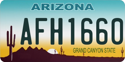 AZ license plate AFH1660