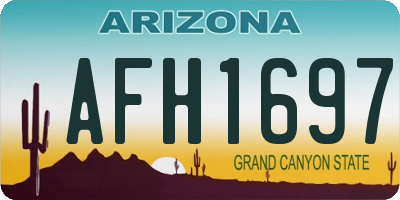 AZ license plate AFH1697