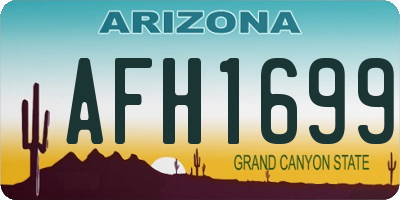 AZ license plate AFH1699