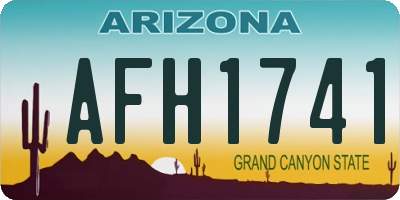 AZ license plate AFH1741