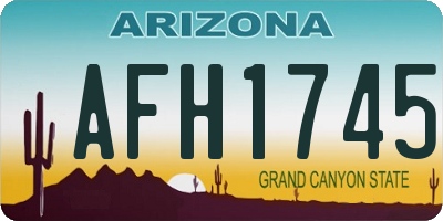 AZ license plate AFH1745