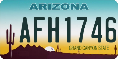 AZ license plate AFH1746