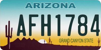 AZ license plate AFH1784