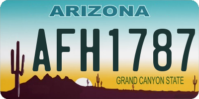 AZ license plate AFH1787