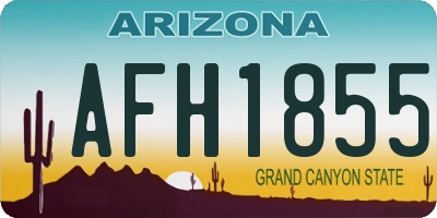 AZ license plate AFH1855