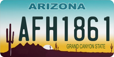 AZ license plate AFH1861