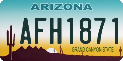 AZ license plate AFH1871