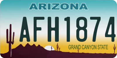 AZ license plate AFH1874