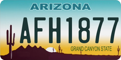 AZ license plate AFH1877