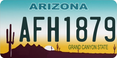 AZ license plate AFH1879