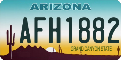 AZ license plate AFH1882