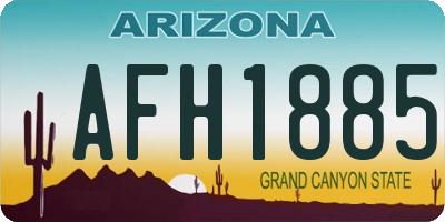AZ license plate AFH1885