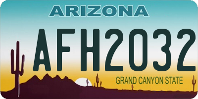 AZ license plate AFH2032