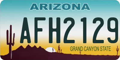 AZ license plate AFH2129