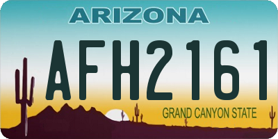 AZ license plate AFH2161