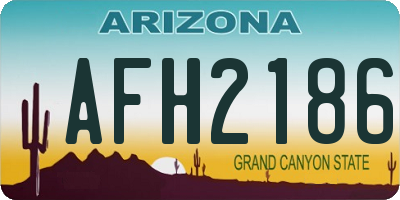 AZ license plate AFH2186