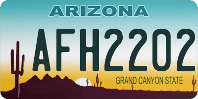 AZ license plate AFH2202