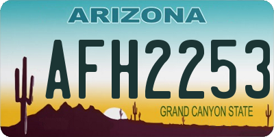 AZ license plate AFH2253