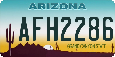 AZ license plate AFH2286
