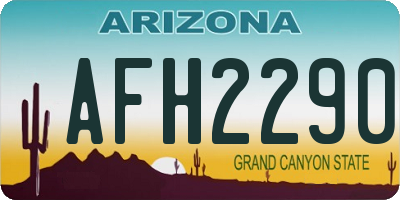 AZ license plate AFH2290