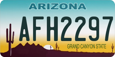 AZ license plate AFH2297