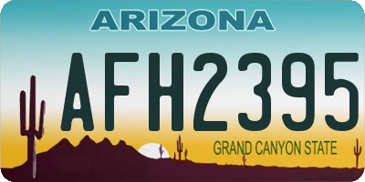 AZ license plate AFH2395