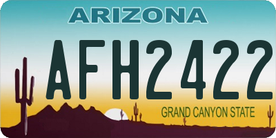 AZ license plate AFH2422