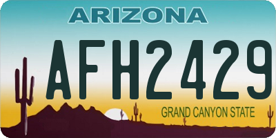 AZ license plate AFH2429