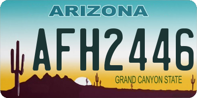 AZ license plate AFH2446