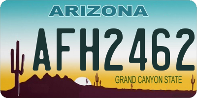 AZ license plate AFH2462