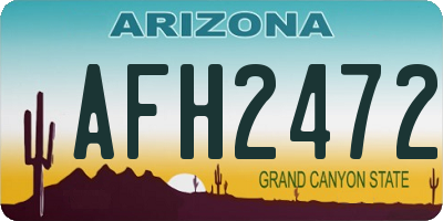 AZ license plate AFH2472