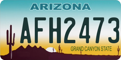 AZ license plate AFH2473