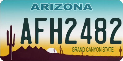 AZ license plate AFH2482