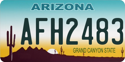 AZ license plate AFH2483