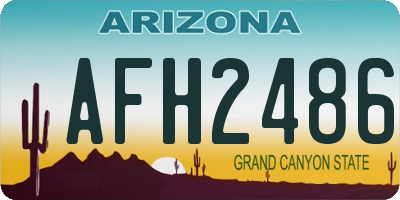 AZ license plate AFH2486