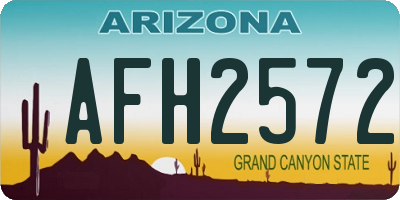 AZ license plate AFH2572