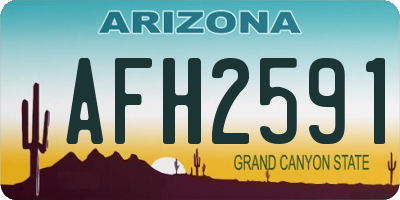 AZ license plate AFH2591
