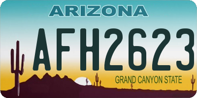 AZ license plate AFH2623