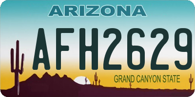 AZ license plate AFH2629