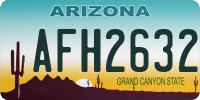 AZ license plate AFH2632