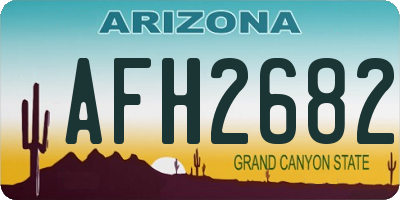 AZ license plate AFH2682