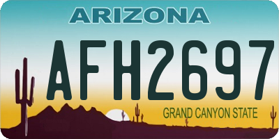 AZ license plate AFH2697