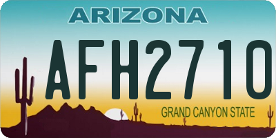 AZ license plate AFH2710