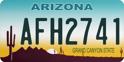 AZ license plate AFH2741