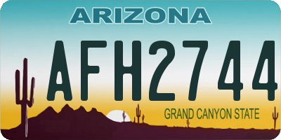 AZ license plate AFH2744