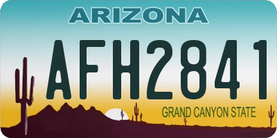 AZ license plate AFH2841