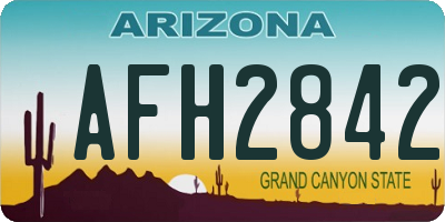 AZ license plate AFH2842