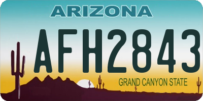 AZ license plate AFH2843