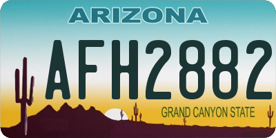 AZ license plate AFH2882