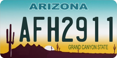 AZ license plate AFH2911